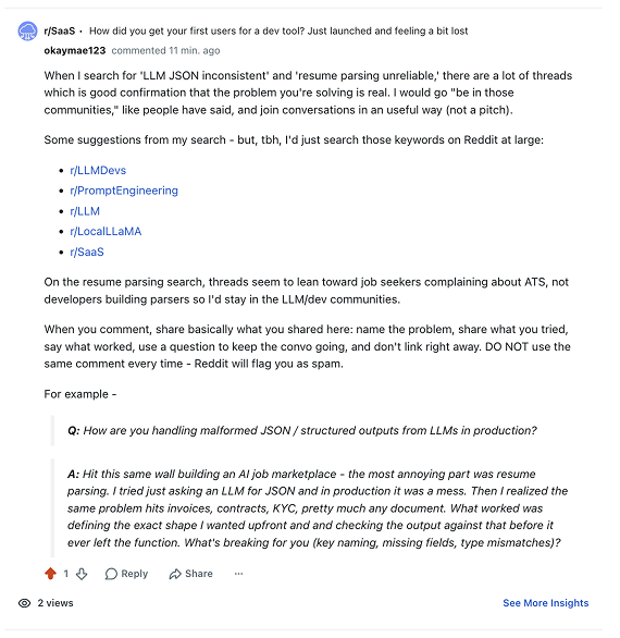 Reddit advice example 28