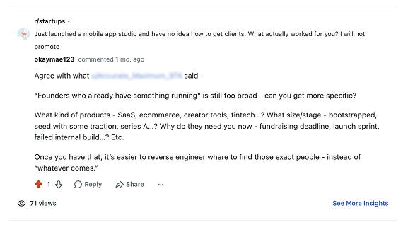 Reddit advice example 4