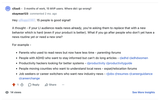 Reddit advice example 18