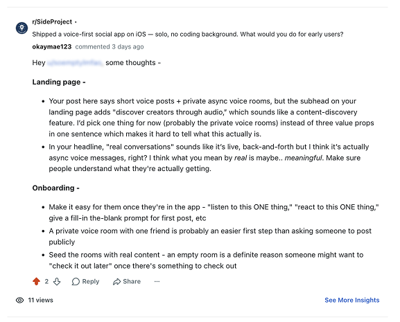 Reddit advice example 6