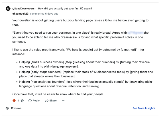 Reddit advice example 5